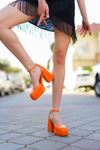Kadın Gander Platformlu Topuklu Ayakkabı - Turuncu