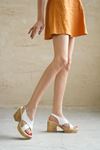 Kadın Arenos Kalın Topuklu Ayakkabı - Beyaz