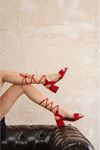 Kadın Juliet Kırmızı Topuklu Ayakkabı - Kırmızı
