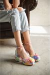Kadın Gander Platformlu Topuklu Ayakkabı - Beyaz-Renkli