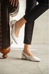 Kadın Zesa Kısa Topuklu Ayakkabı - Beyaz