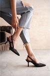 Kadın Yoko FileliTopuklu Ayakkabı - Siyah