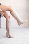 Kadın Rocco Kısa Topuklu Çizme - Nude