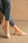 Kadın Roma Günlük Loafer Ayakkabı - Ten Deri