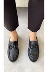 Kadın Padova Günlük Loafer Ayakkabı - siyah-deri