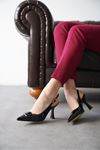 Kadın Moody Sivri Topuklu Ayakkabı - siyah-rugan