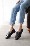 Kadın Roma Günlük Loafer Ayakkabı - siyah-rugan