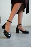 Kadın Penida Platform Topuklu Ayakkabı - siyah-rugan