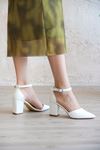 Kadın Celar Kalın  Topuklu Ayakkabı - Beyaz